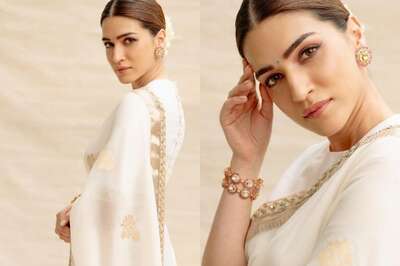 Kriti Sanon Decks Up In A Lovely Ivory Saree For The 69th National Film Awards Ceremony, Watch Video