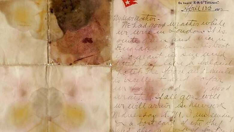 Last Post: Titanic Victim's Letter Sells For Record $166,000