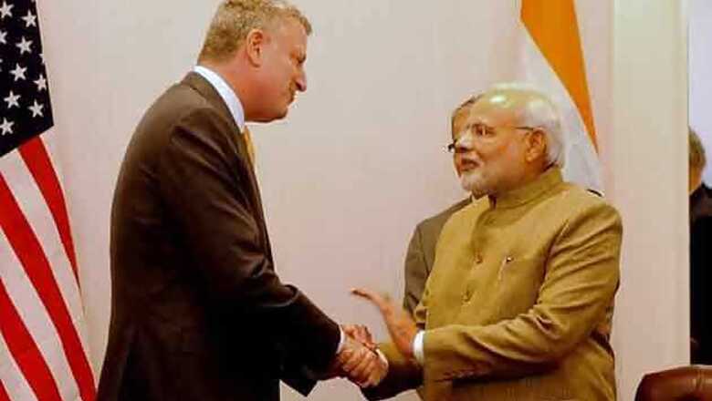 Modi discusses city policing, urban space with New York City mayor