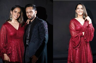 Anant Ambani And Radhika Merchant Pre-Wedding Bash: Saina Nehwal Shimmers And Shines In A Red Dress On Day 1