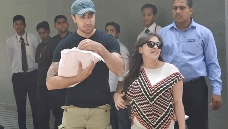 Snapshot: First pictures of Imran Khan and Avantika Malik with their newborn daughter