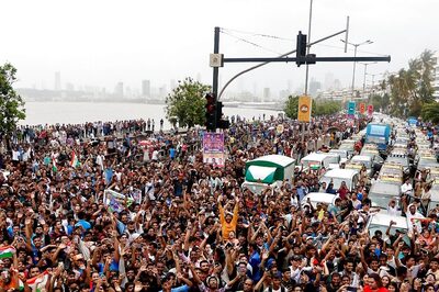 Cops Remain on Toes as Huge Crowds Throng Route of Indian Team's Victory Parade