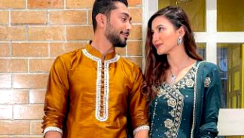 Gauahar Khan Poses with Husband Zaid Darbar in Sister Nigaar Khan's Suit