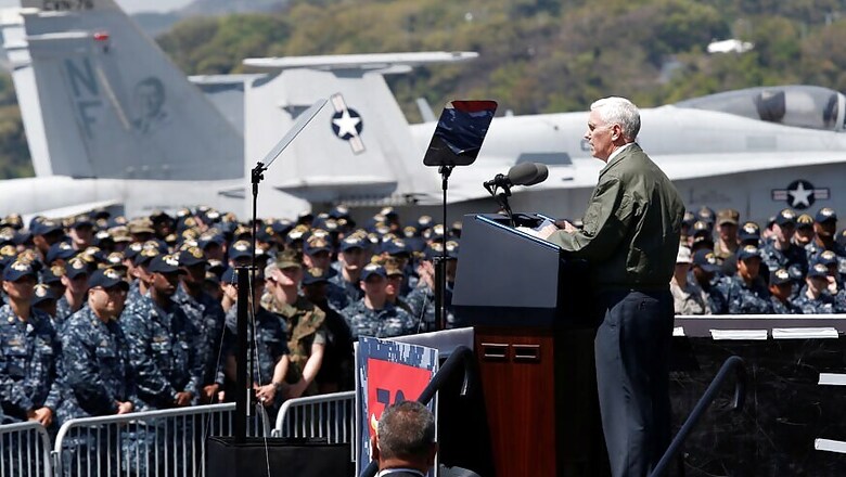 US Vice President Pence says to North Korea: 'The sword stands ready'