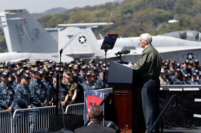 US Vice President Pence says to North Korea: 'The sword stands ready'