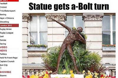 Usain Bolt's $ 23K-statue points the wrong way