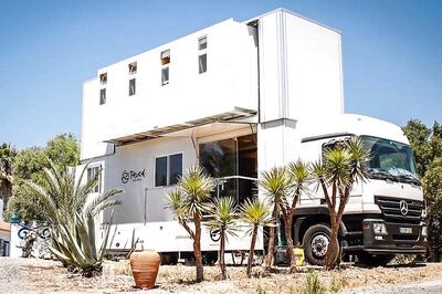 Now Stay in Mercedes-Benz Actros Truck Turned Into a 2-Story Moving Hotel [Video]
