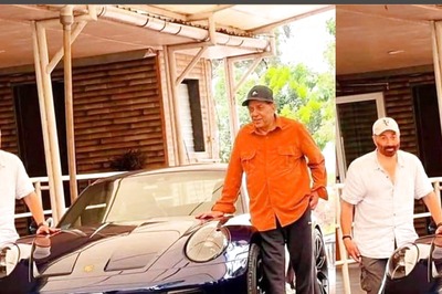 Sunny Deol and Father Dharmendra Strike Pose with Porsche 911 GT3, Pics Inside