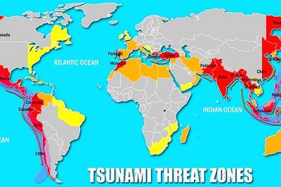 Map: Countries most threatened by tsunamis