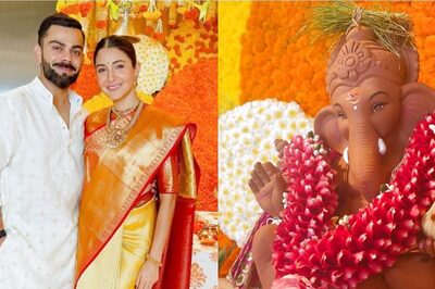 Ganesh Chaturthi: Virat Kohli-Anushka Sharma Offer Prayers, Sport Traditional Wear For Celebrations; Photos