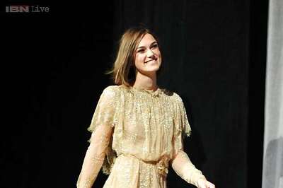 My wedding dress is impressively splattered with red wine, says actress Keira Knightley
