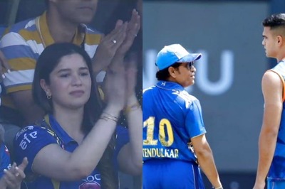 Arjun Tendulkar Makes IPL Debut: Sara Supports Brother From Stands, Father Sachin Has Intense Chat Before Match