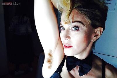 Long hair don't care: Madonna uploads selfie flaunting unshaved armpit