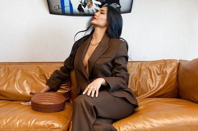 Esha Gupta Raises Temperature At F1 Circuit in UAE As She Goes Braless in Brown Pantsuit