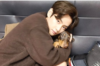 BTS: Kim Taehyung Shares Photo with Jungkook's Puppy Bam, ARMYs Can't Get Over Their Cuteness