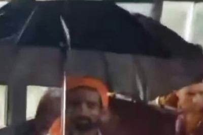 Watch: Passenger Sits With Umbrella Inside Bus Due To Leaky Roof