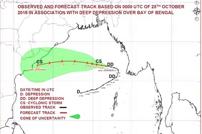 Deep Depression in Bay of Bengal Intensified Into Cyclone Kyant