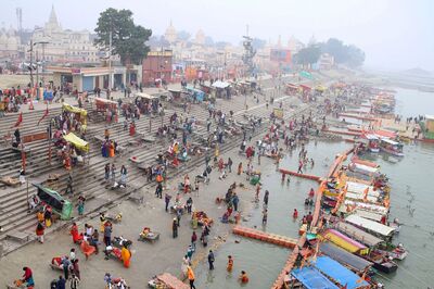 'Ram Belongs to Everyone': Cong Leaders Take Dip in Ayodhya's Saryu On Makar Sankranti, Seeks Lord's Blessings